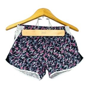 Nike Dri-Fit Pink Black White Lined Drawstring Running Shorts Size Small